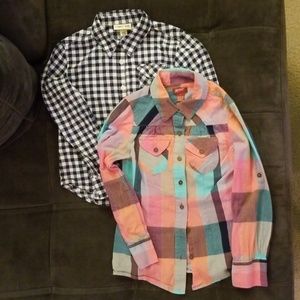 ⛔️SOLD⛔️Cherokee & Arizona plaid shirt lot